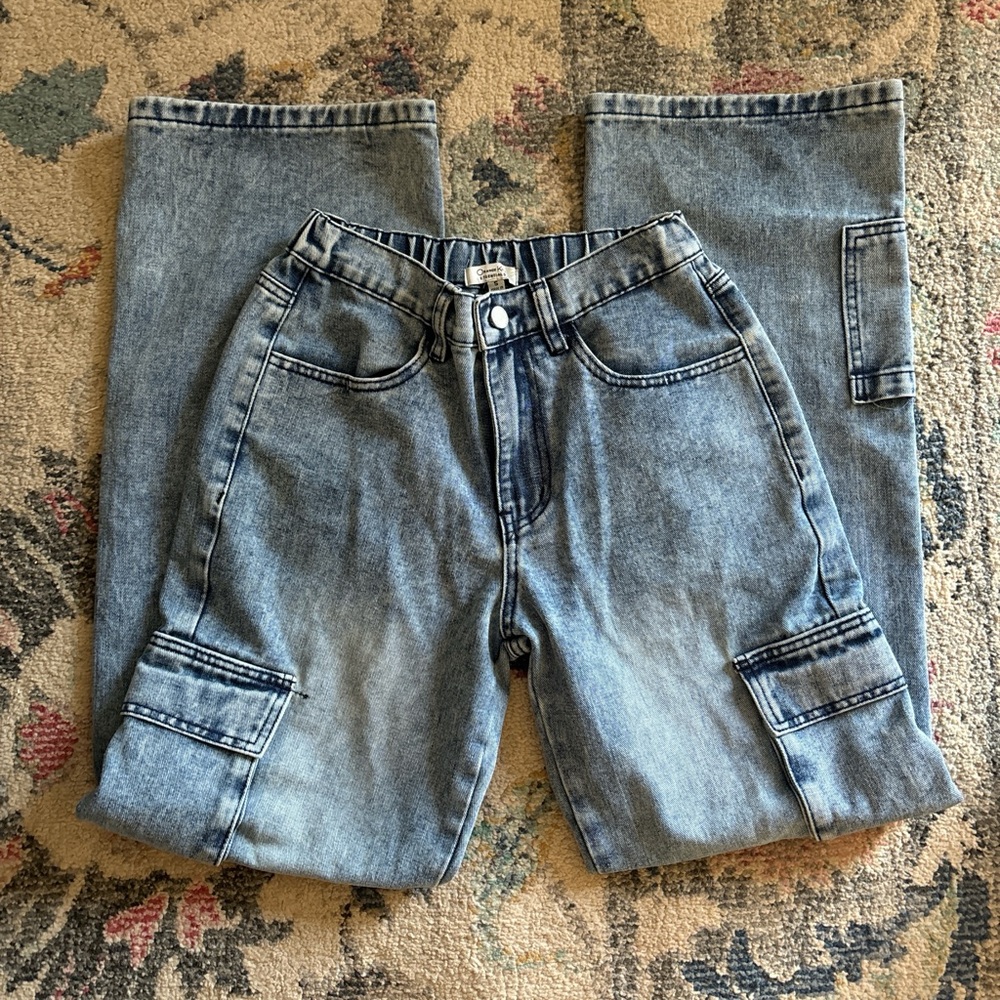 Orange Kiss Essentials Cargo Jeans